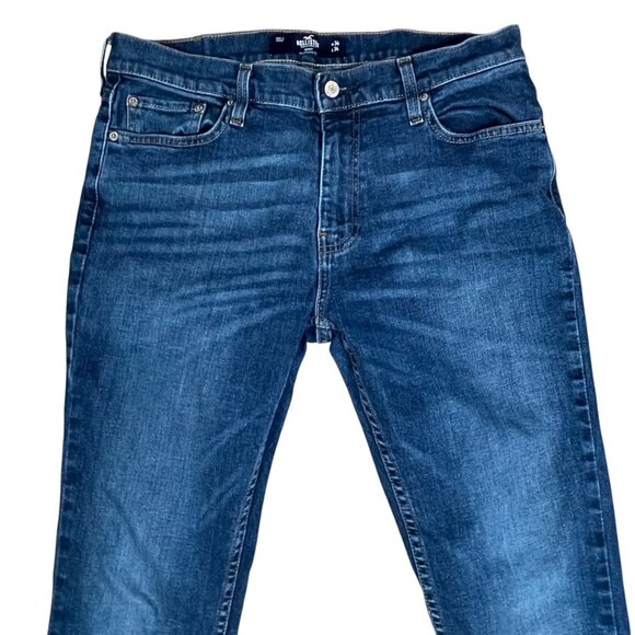 Hollister Men's Dark Blue Skinny Jeans 34x34 Actual 33x32.5 - Picture 2 of 8
